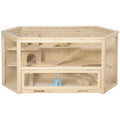 3 Tier Wooden Hamster Cage Small Animal House with Slide A729
