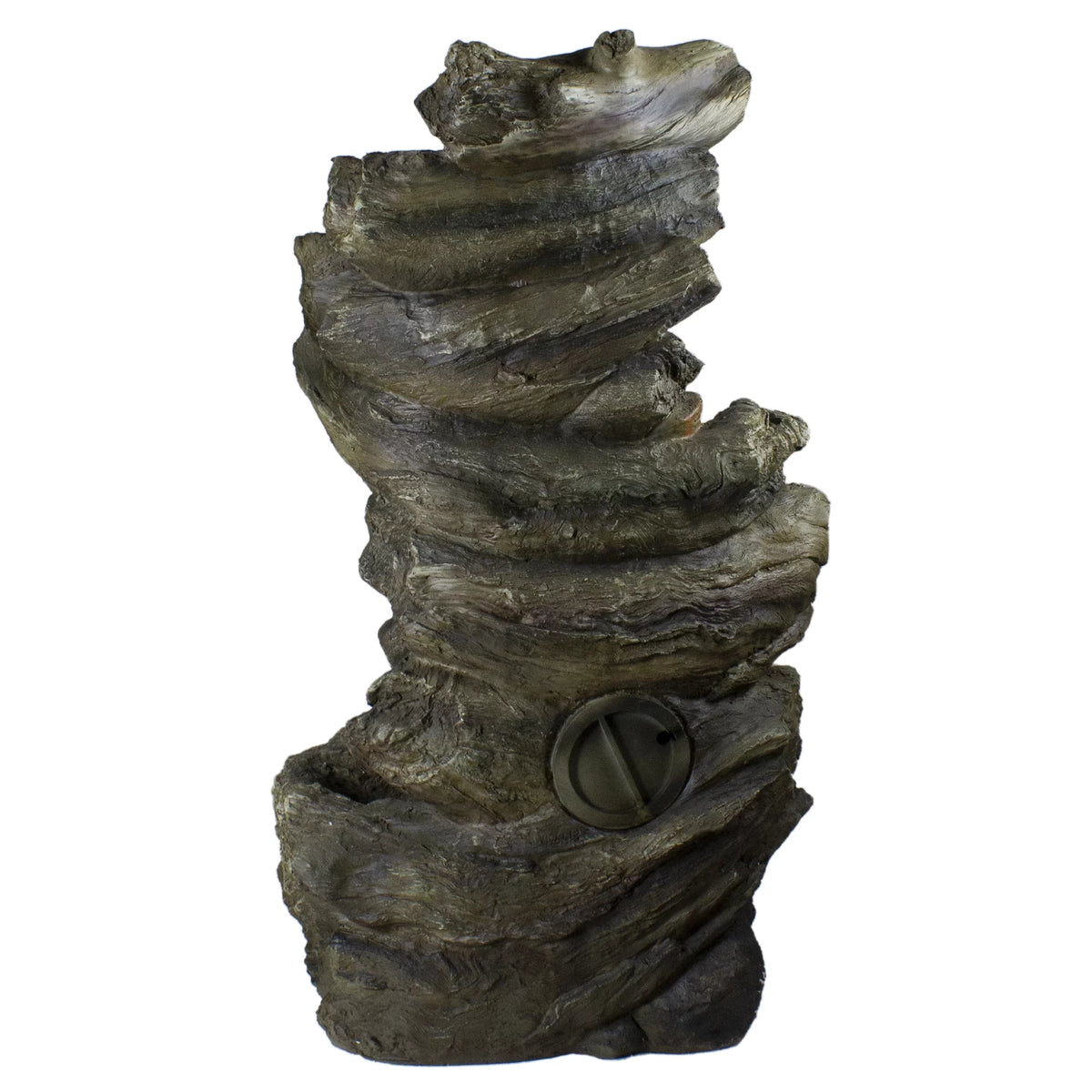 Gray Lighted Rock Outdoor Garden Water Fountain F38971