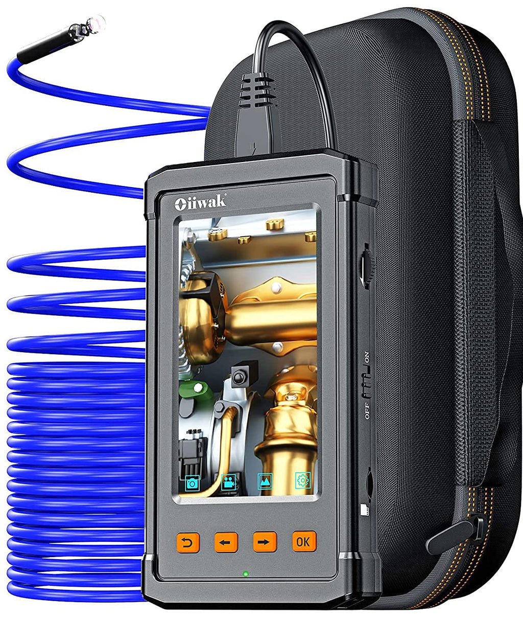 33FT 5.5mm 1080P Waterproof Industrial Endoscope Camera with Lights 4.3'' IPS Screen Pack of 2 W2470