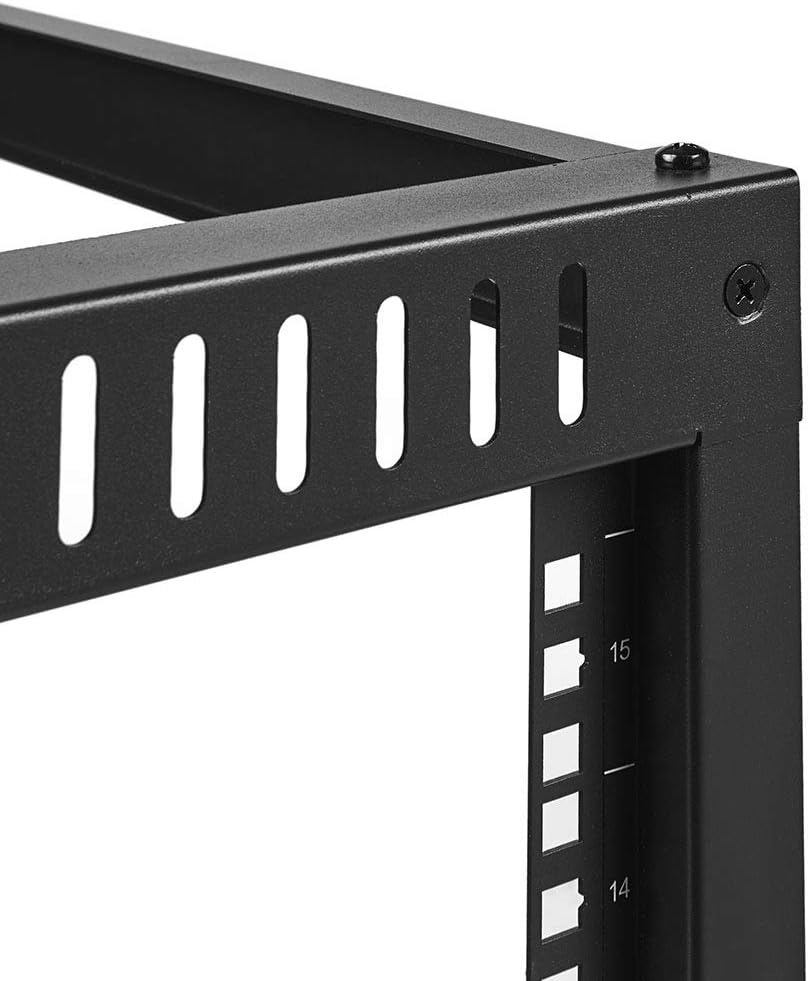 9U Hinged Open Frame Wall-Mount Network Rack, 4-Post 24 Inch Depth P178
