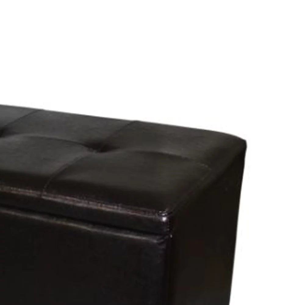 Dark Brown Wooden Shoe Storage Bench with Seating P371