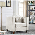 Beige Velvet Chesterfield Chair B652943