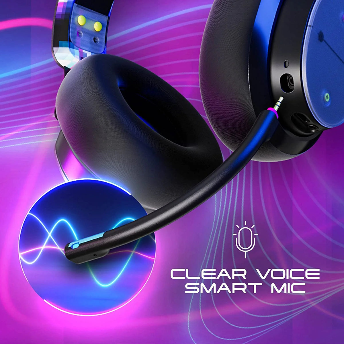 Black Wired/Wireless over-Ear Gaming Headset F585675