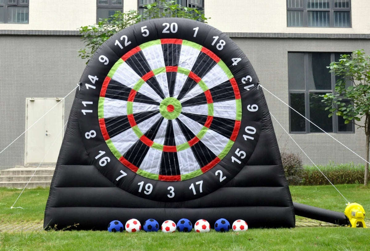 10FT Tall Giant Inflatable Soccer Dart Board with 450w Blower, 8 Soccer Balls N828104