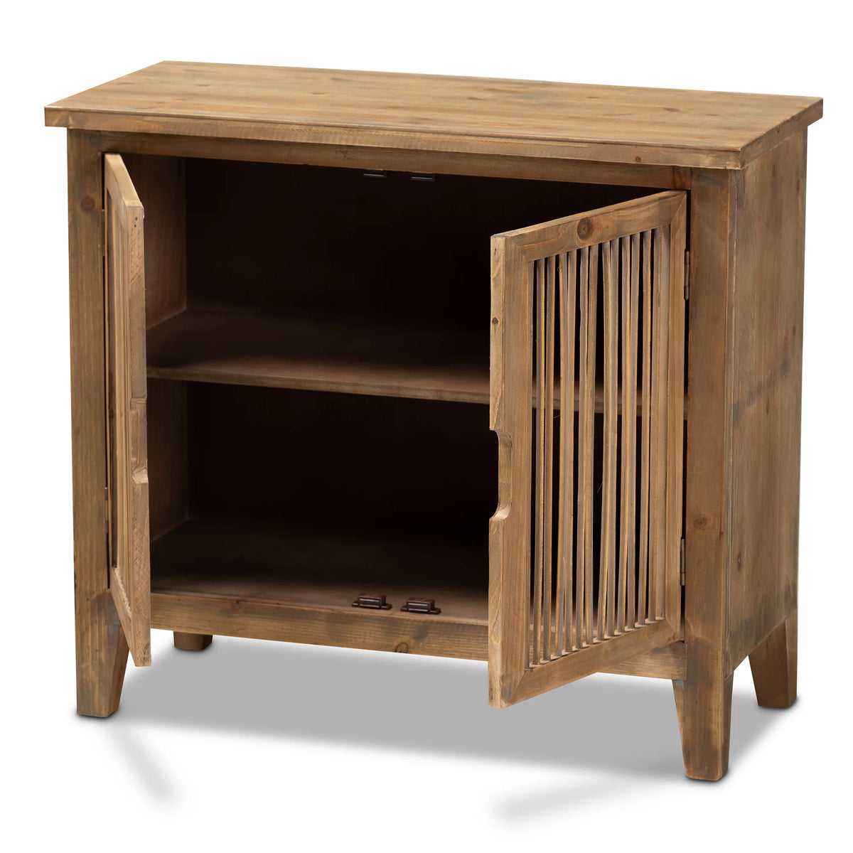 Medium Oak Finished 2-Door Wood Storage Cabinet S817