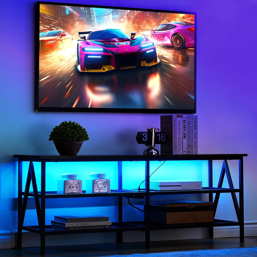 55 inch TV Stand with LED Lights U4369