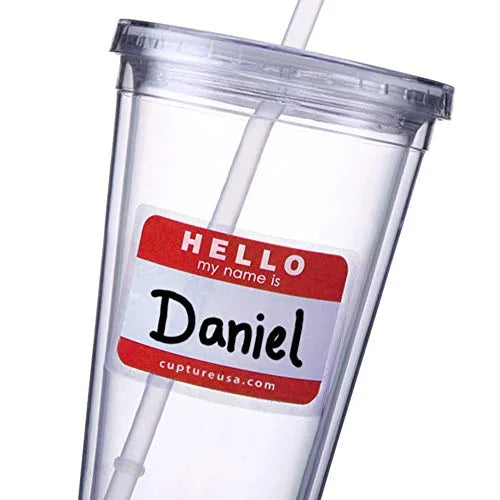 16 oz Double Wall Tumbler 12-Pack with Lid & Straw V40663
