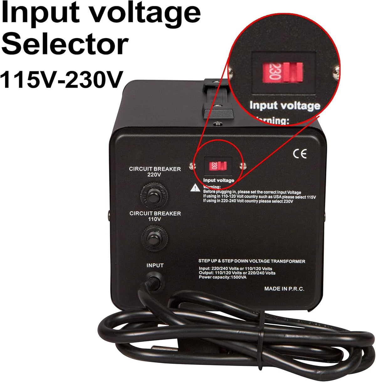 Voltage Converter and Transformer, 110-220 to 220-240 Volts, 3000 Watts O467
