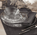Metallic Rim Glass Platter A858