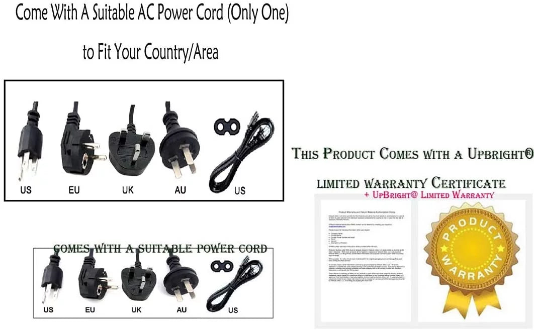 AC / DC Adapter for Direct Thermal Receipt Printer Power Supply Cord Cable Charger A35368