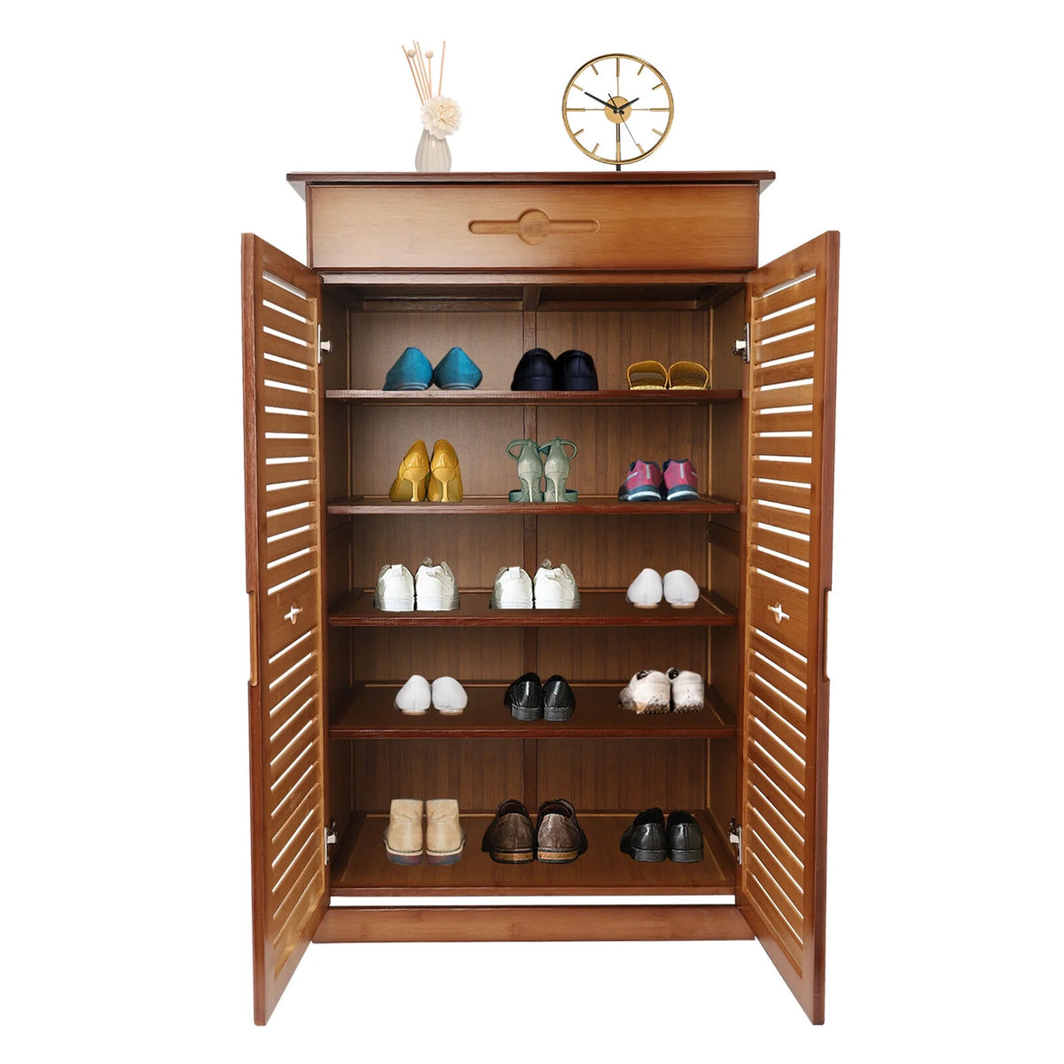 Bamboo Shoe Rack Storage Shelf P16862