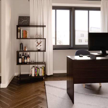 Brown 5 Shelf Wooden Bookcase B865782