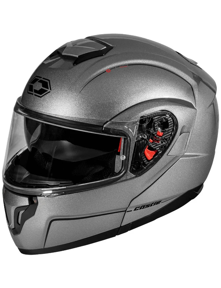Modular Motorcycle Helmet Gloss Titanium Q605