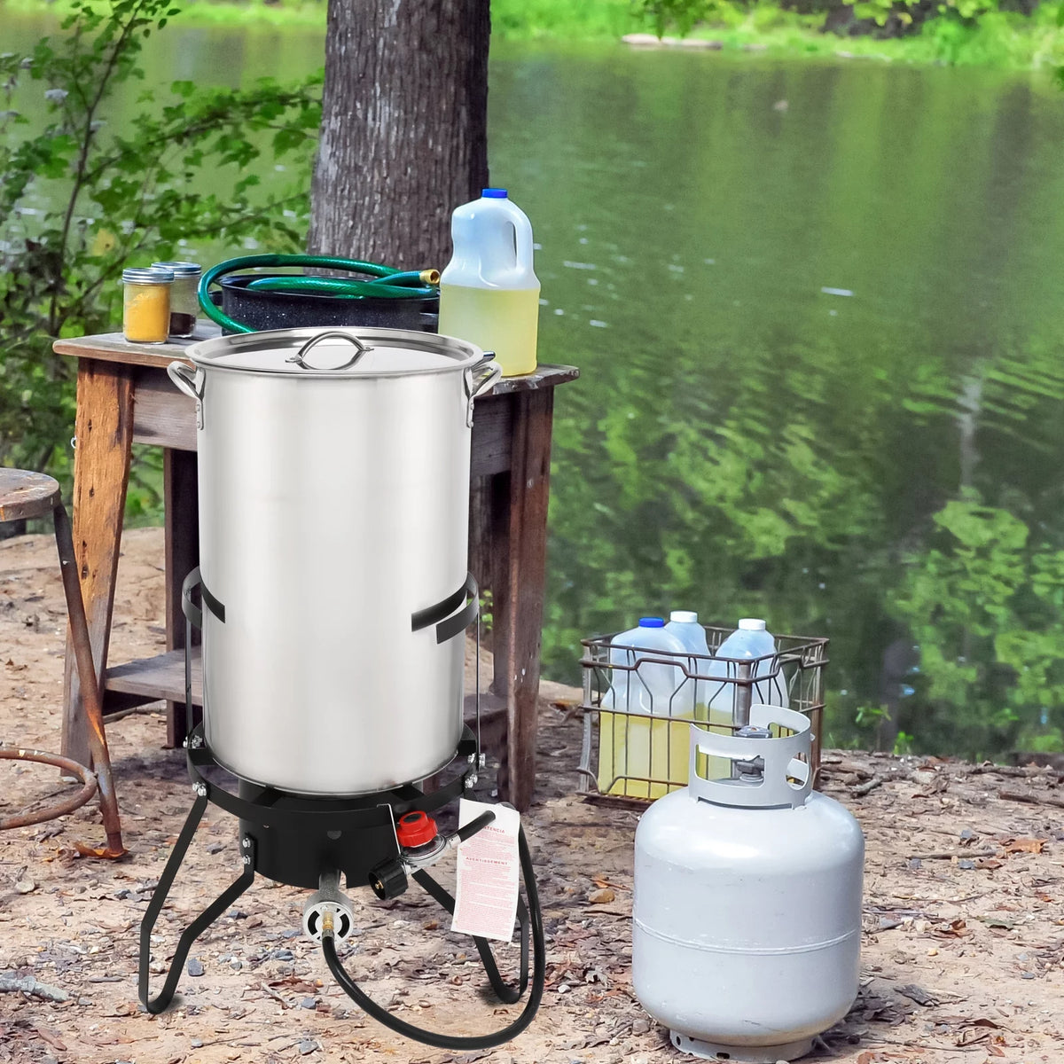 50qt Propane Stainless Steel Fryer Kit U424