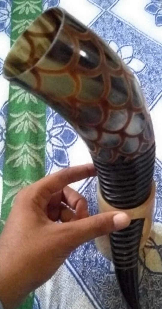 Vintage Ox Large Viking Drinking Horn with Stand Y3668