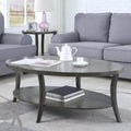 Gray Oval Coffee Table X145274