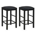 Set of Two 25" Backless Faux Leather Counter Stools N3881