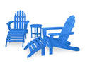 Pacific Blue 5-Piece Adirondack Chair Set L450
