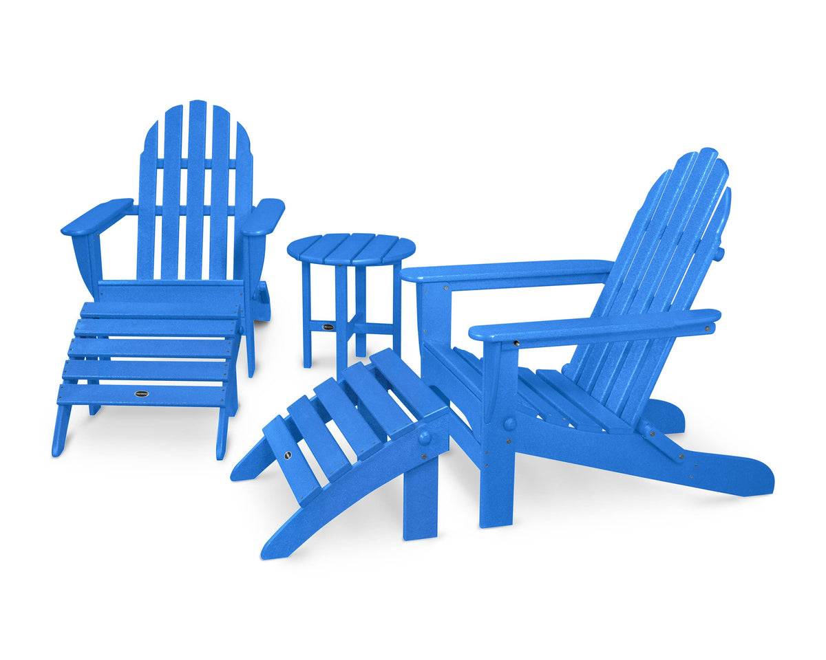 Pacific Blue 5-Piece Adirondack Chair Set L450