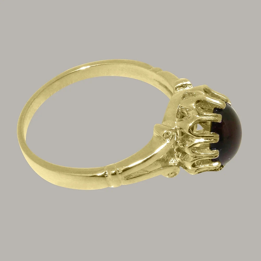 18k Yellow Gold Garnet Engagement Ring C870