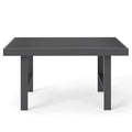 Aluminum Rectangle Metal Outdoor Coffee Table Black L84644