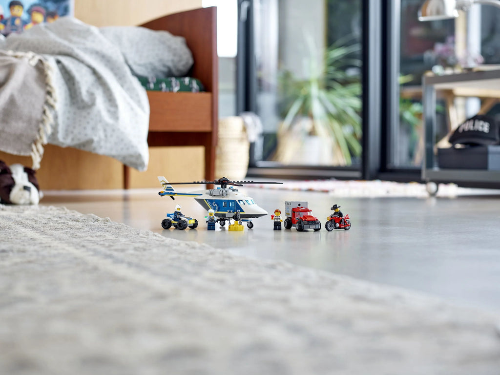 Building Toy Set with Helicopter, ATV, Motorbike and Truck G5279