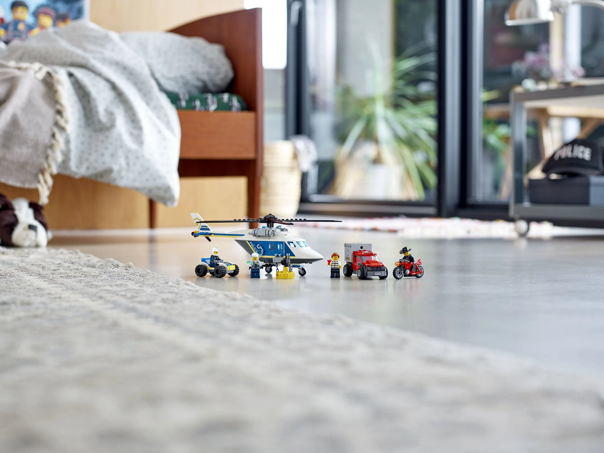 Building Toy Set with Helicopter, ATV, Motorbike and Truck G5279