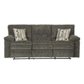 Charcoal Gray Polyester Power Reclining Sofa E8446