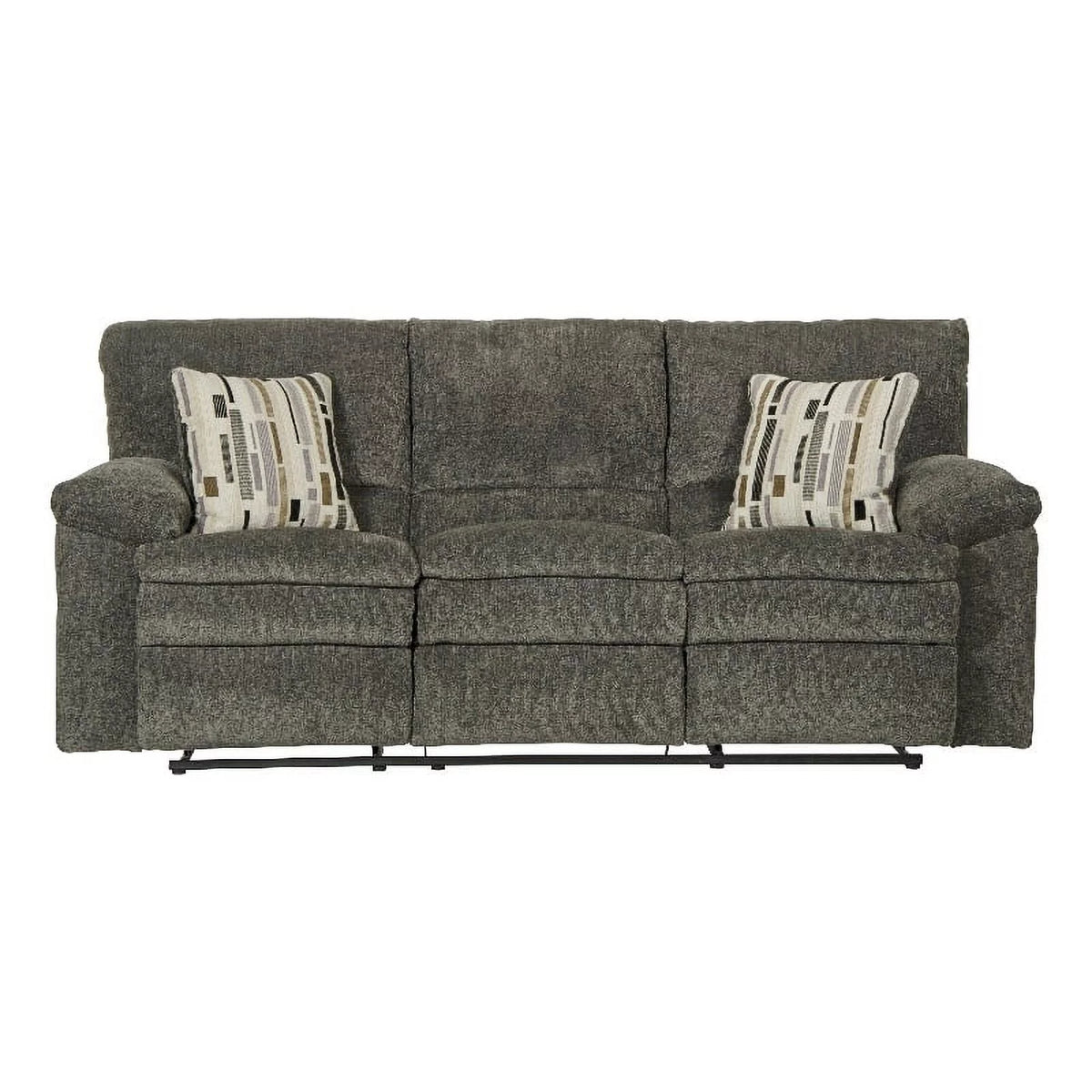 Charcoal Gray Polyester Power Reclining Sofa E8446