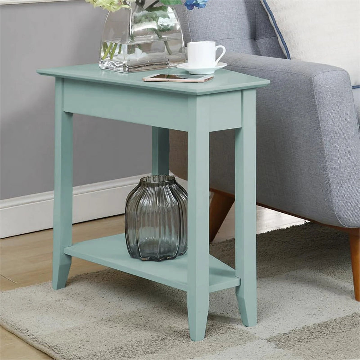Mint Green End Table with Shelf F790