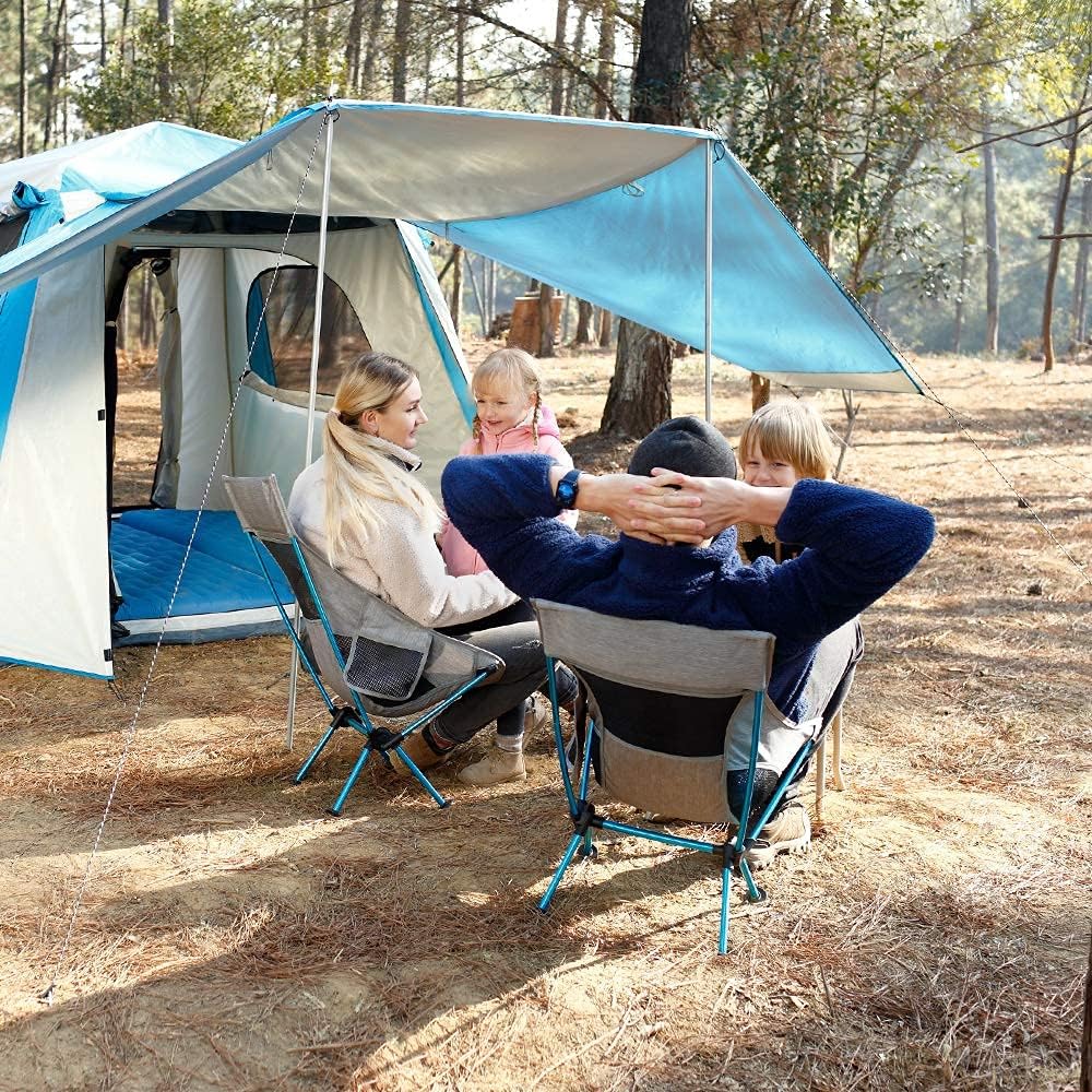 Compact Camping Chair with High Back and Side Pockets I521