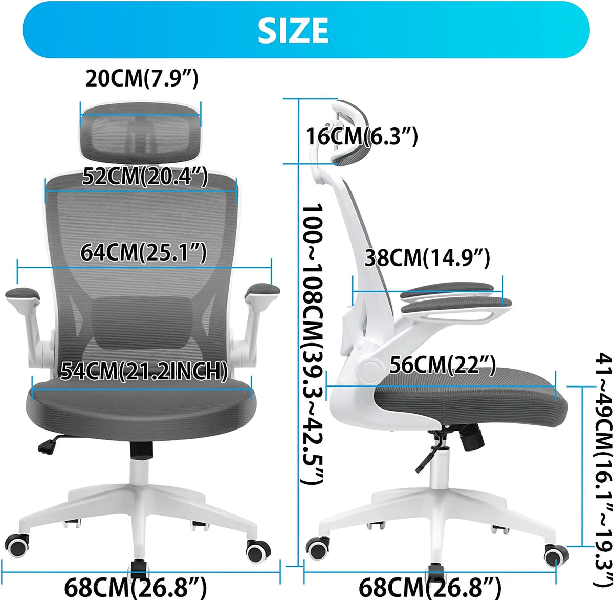 High Back Ergonomic Mesh Office Chair with Lumbar Support P76804