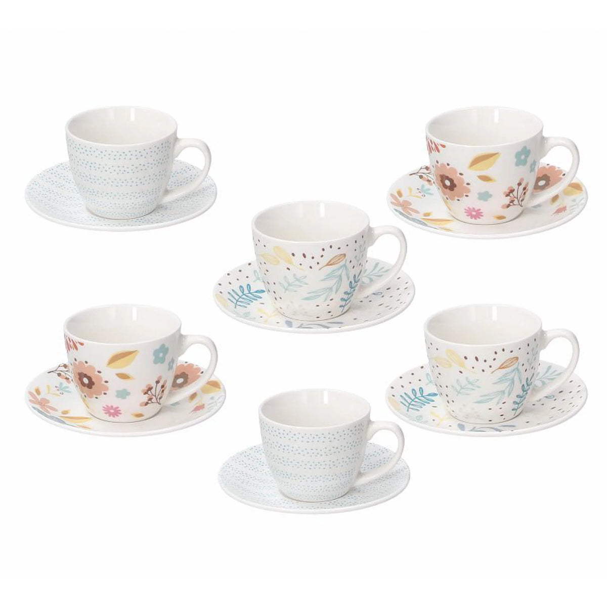 Coffee Cup & Saucer Set 6 O4163