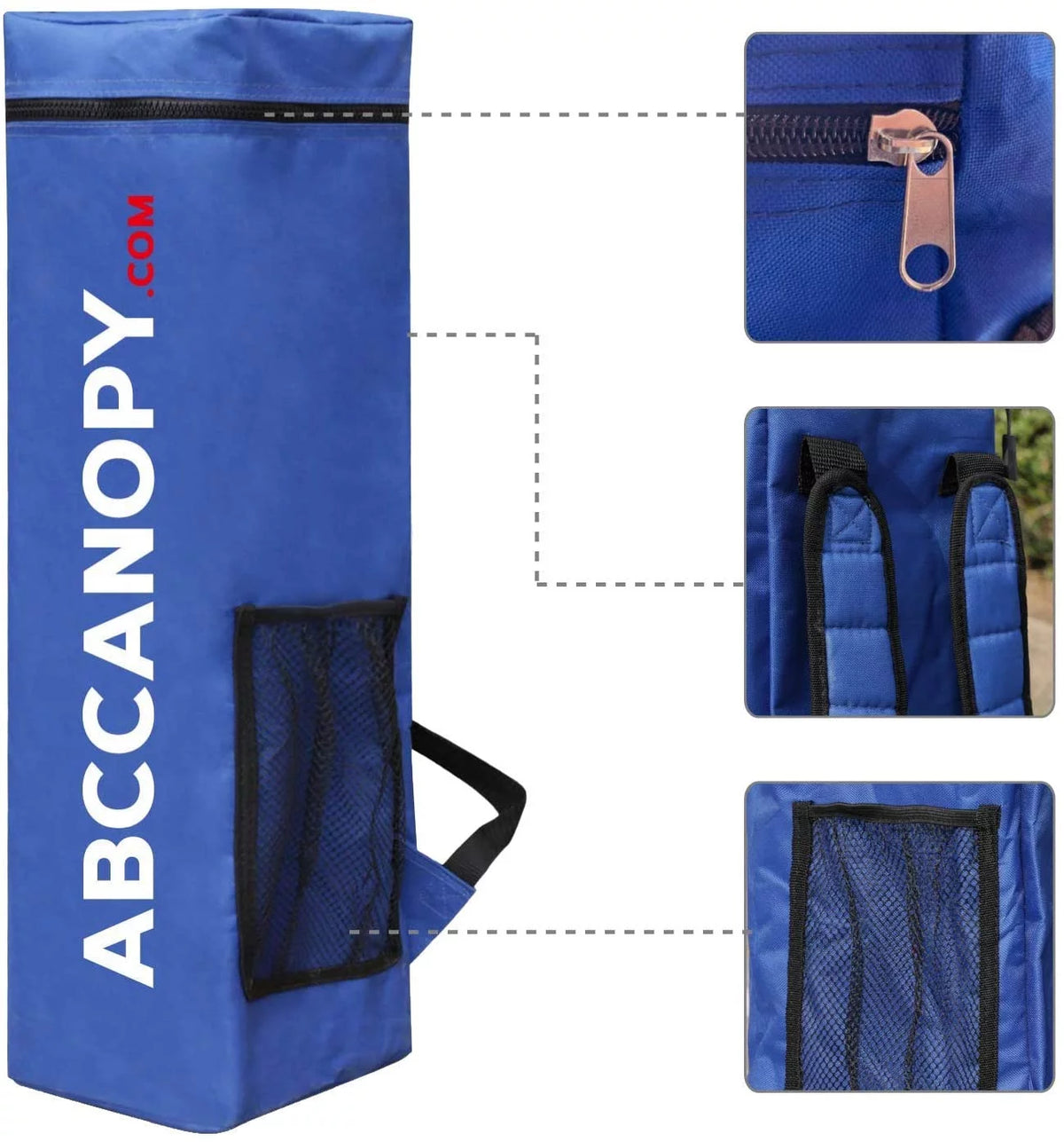 10ft x 10ft Pop Up Canopy Tent with Sidewall, Blue K357578
