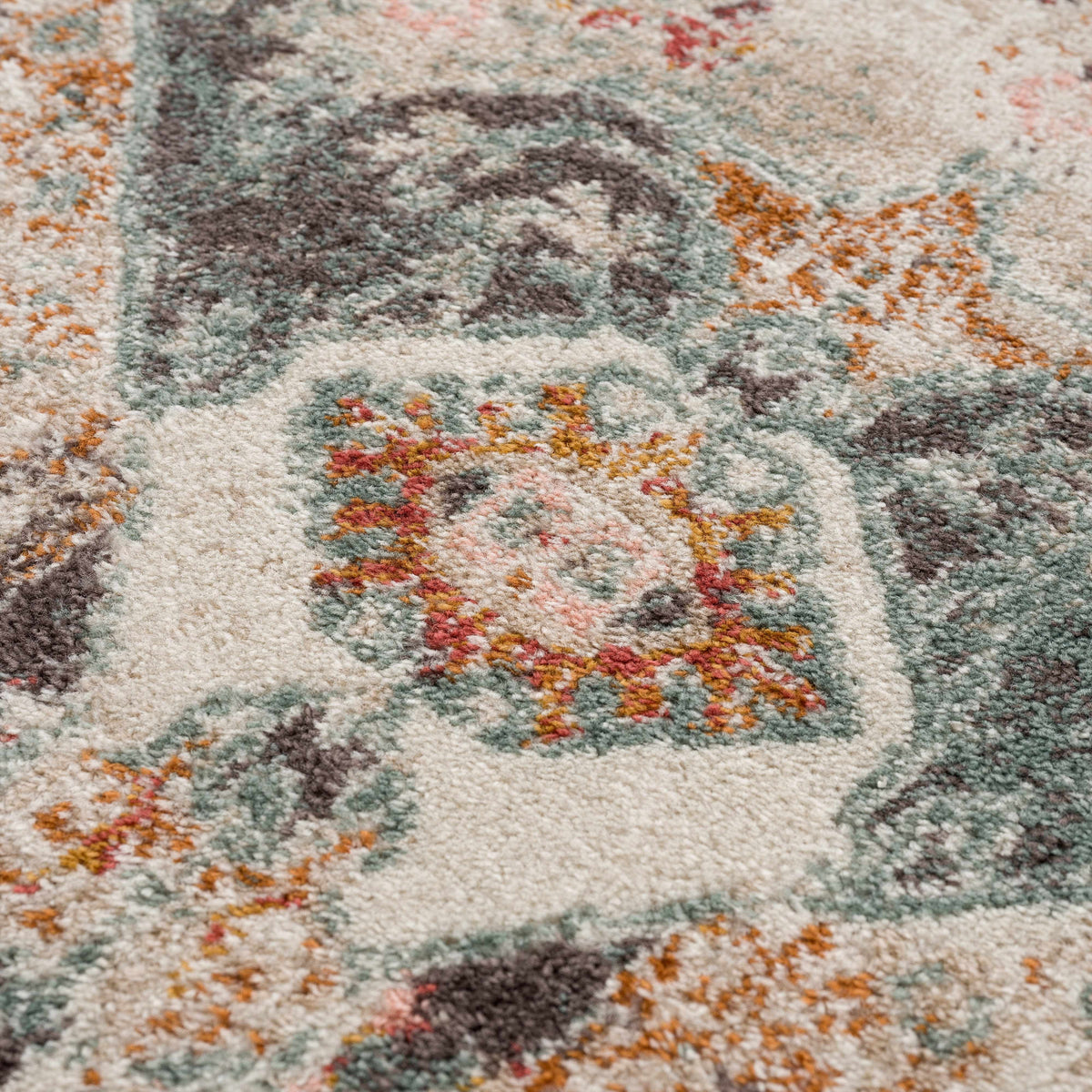 Gray Brown Red Area Rug C530253