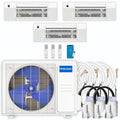 33,000 BTU 3 Zone Ceiling Cassette Ductless Air Conditioner and Heat Pump O99532
