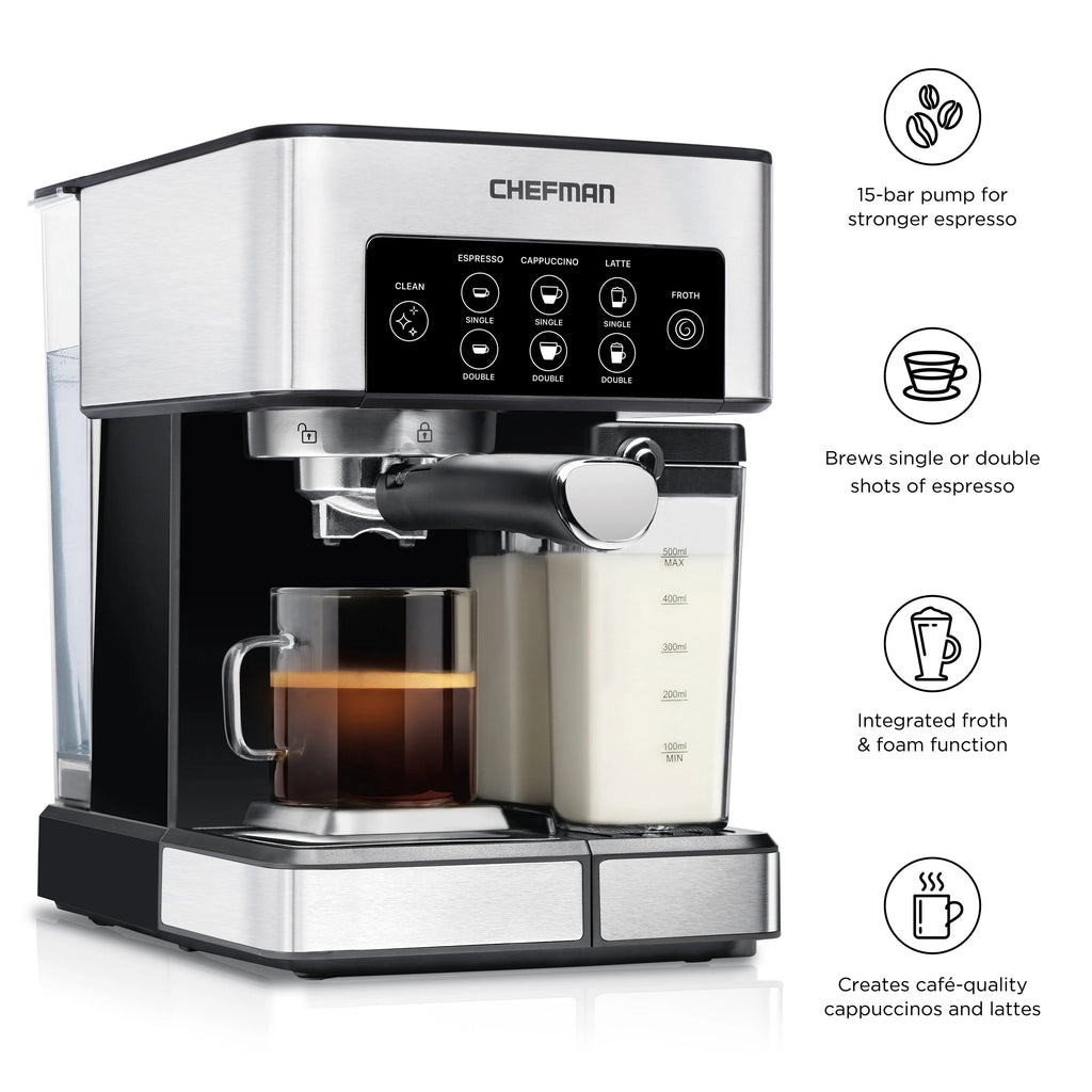 6-in-1 Espresso Machine with Milk Frother I81822