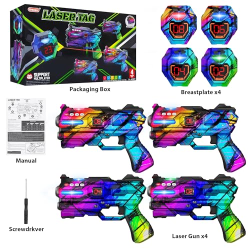 Laser Tag Guns Set of 4 with Vests W709326