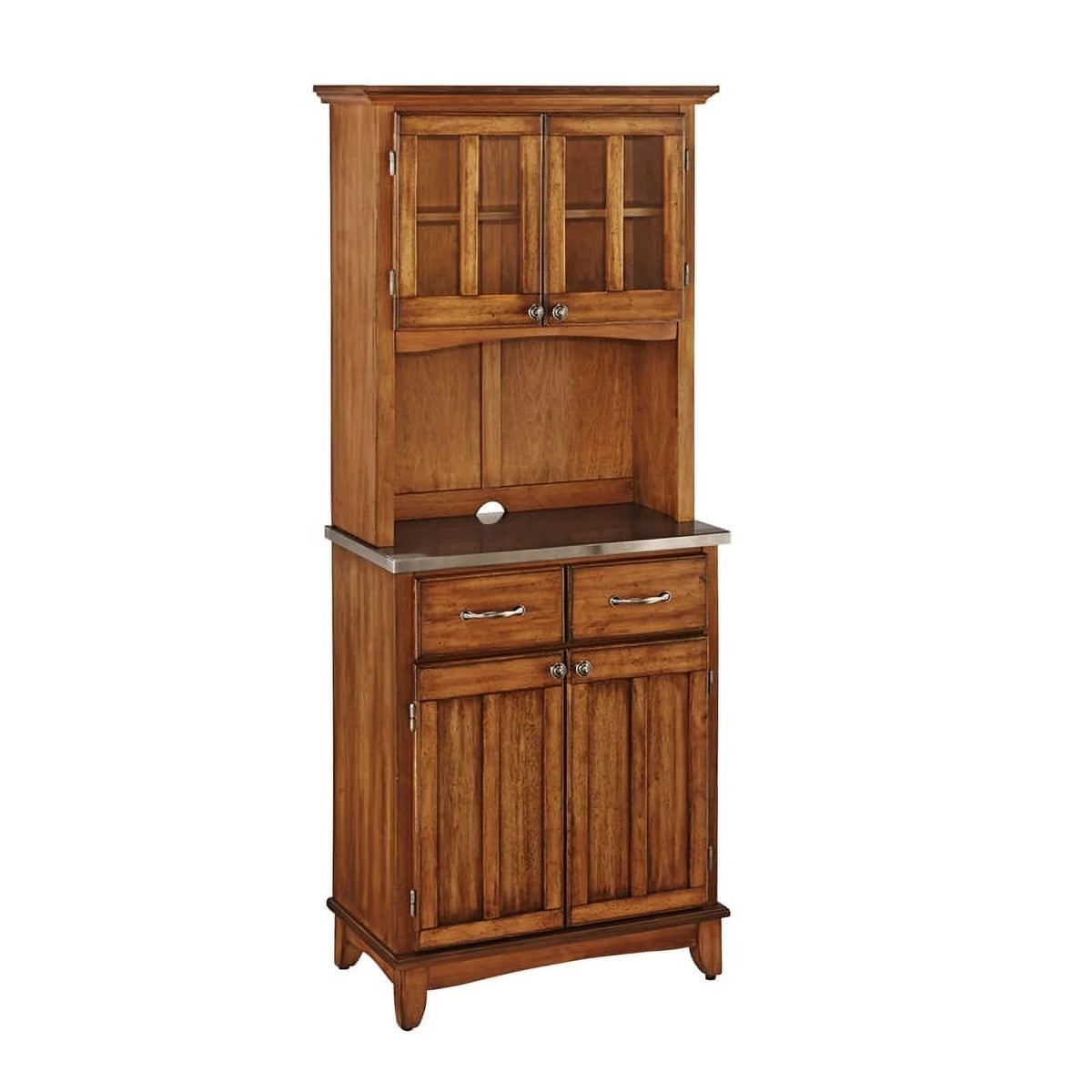 2 Drawer Wood Buffet with Hutch V3258