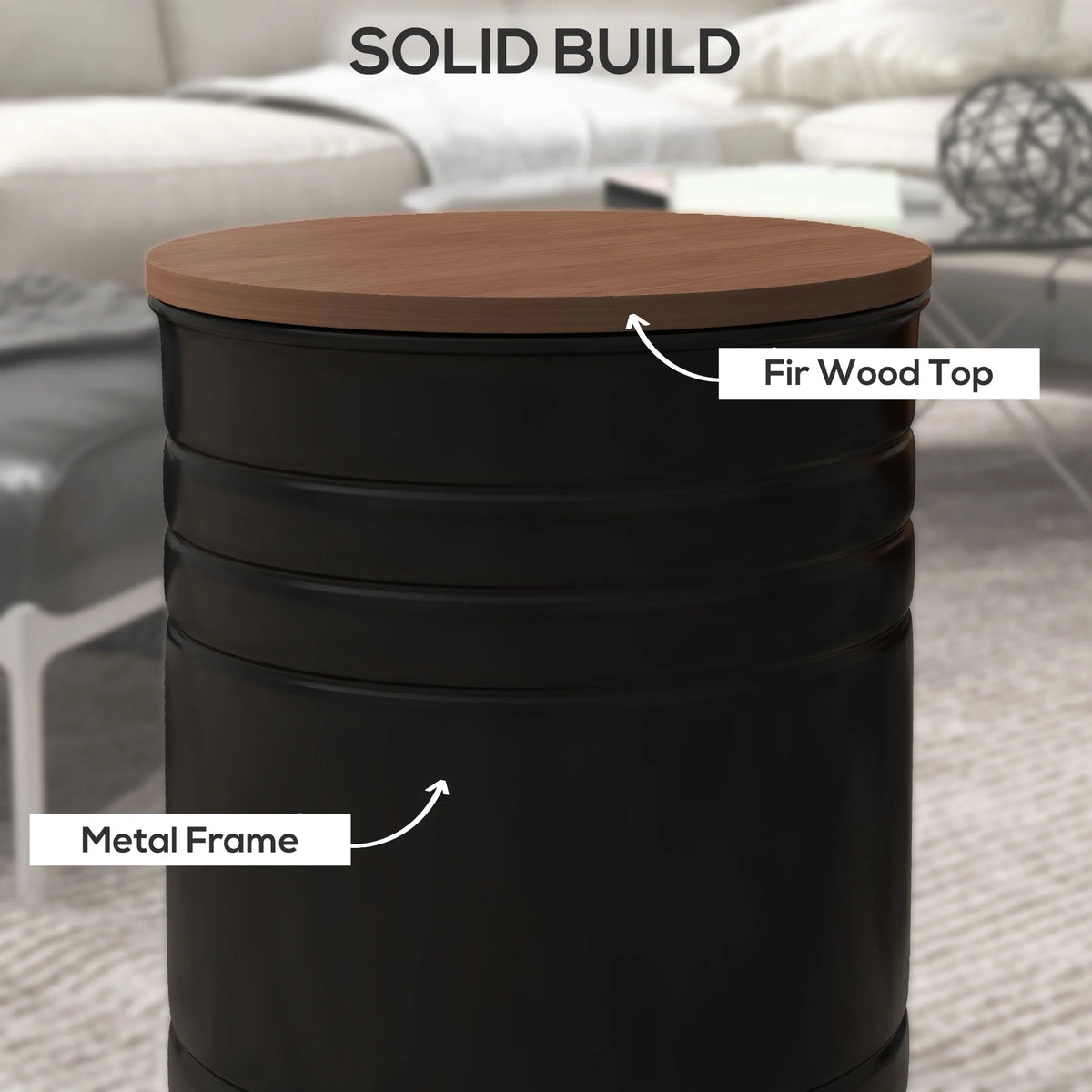 Set of 2 Storage Ottomans with Lids H77027