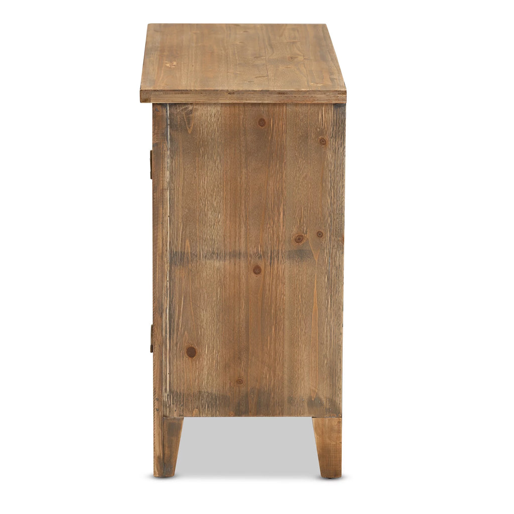 Medium Oak Finished 2-Door Wood Storage Cabinet S817