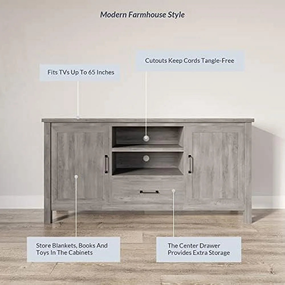 60 Inch TV Stand with Shelves U9631