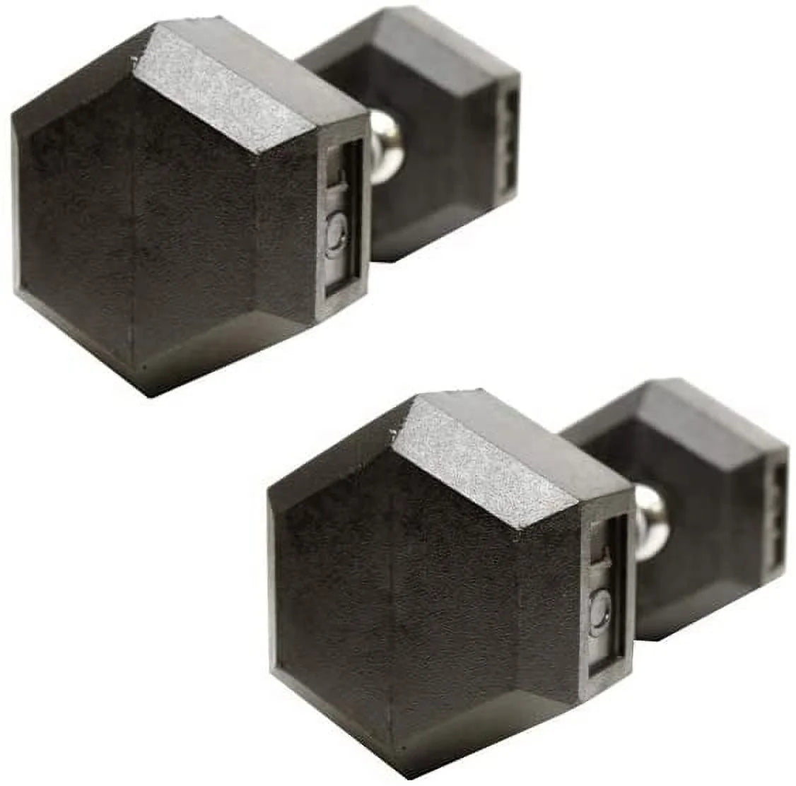 Hex Rubber Dumbbell Set of 2 with Metal Handles J192833