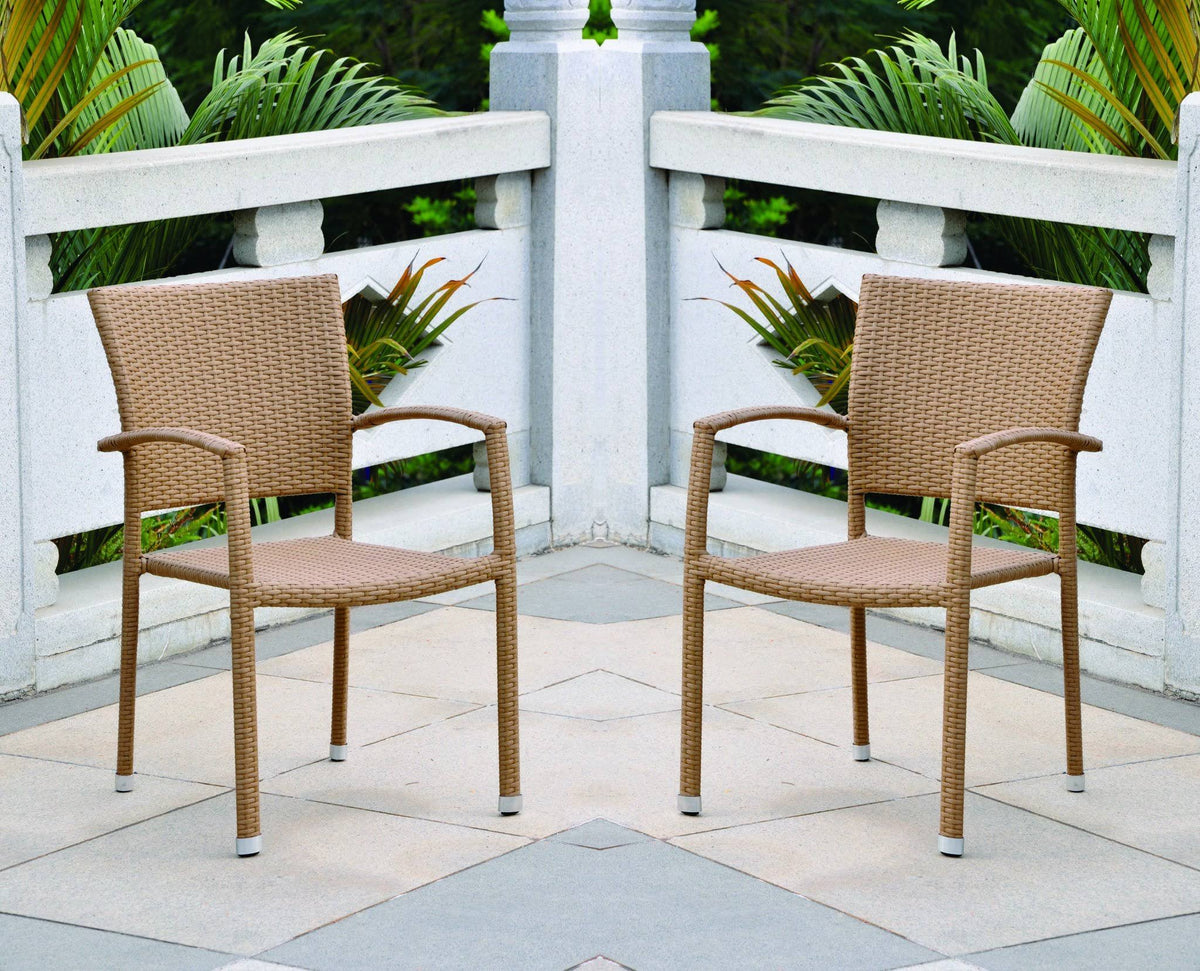 Resin Wicker/Aluminum Patio Dining Chair (Set of 2) O410