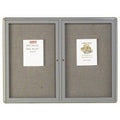 Enclosed Bulletin Board, Medium Grey O330