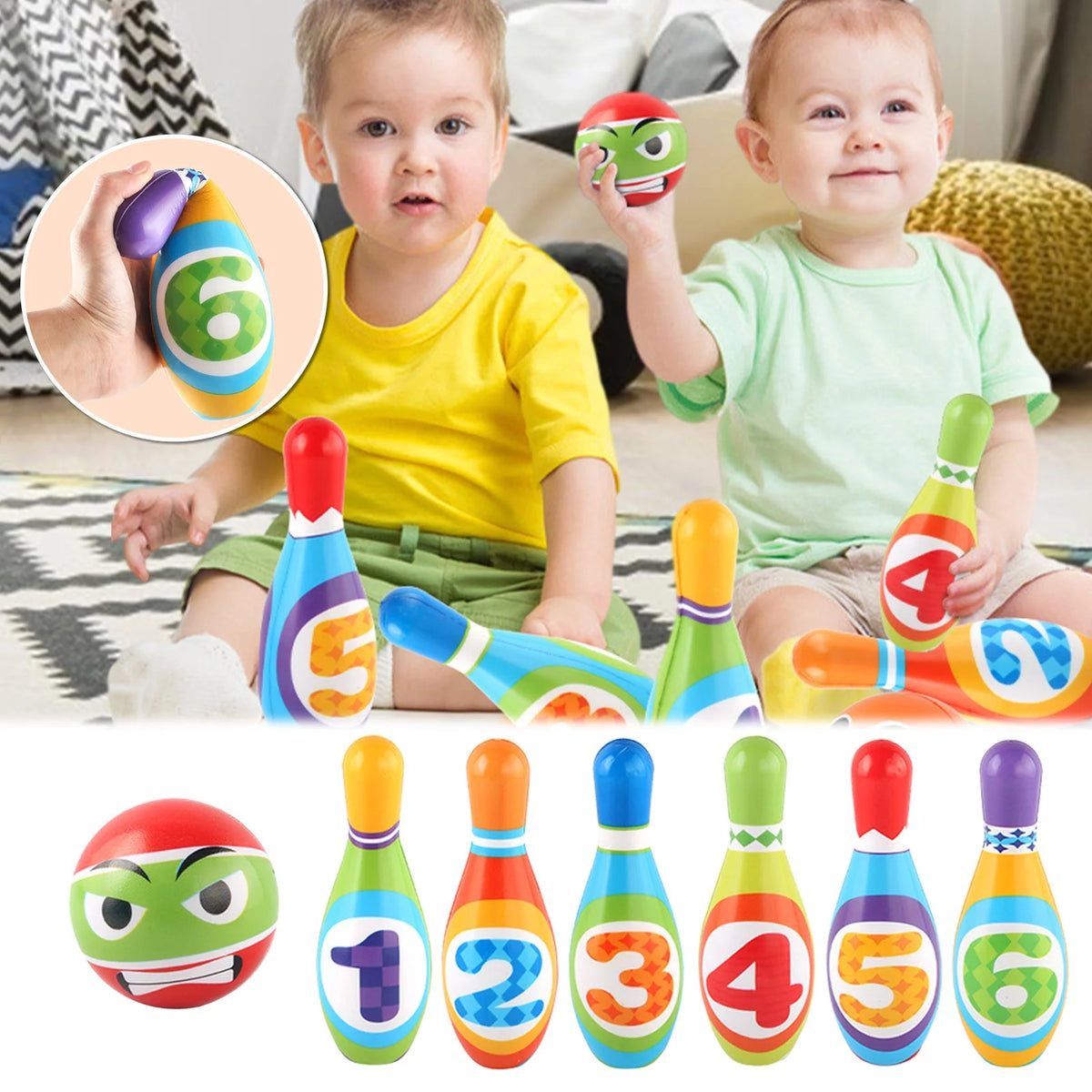Mini Bowling Game Indoor Outdoor Sports Toy M35086