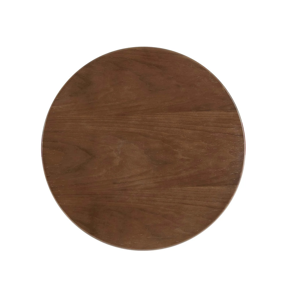 Round Wood Stainless Steel Side Table M8651