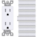 Pack of 100 White Tamper-Resistant Electrical Outlets, 15A / 125VAC / 2500W Z165300
