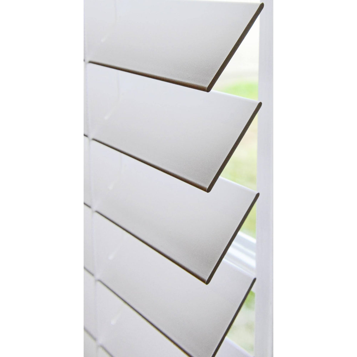 White Faux Wood Blinds S8326