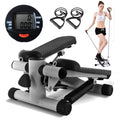 Gray Mini Stepper Air Stair Climber Exercise Machine with Resistance Band L560138